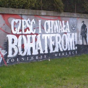 Olsztyński mural, poświęcony „Żołnierzom Wyklętym”, m.in. V Brygadzie Wileńskiej AK