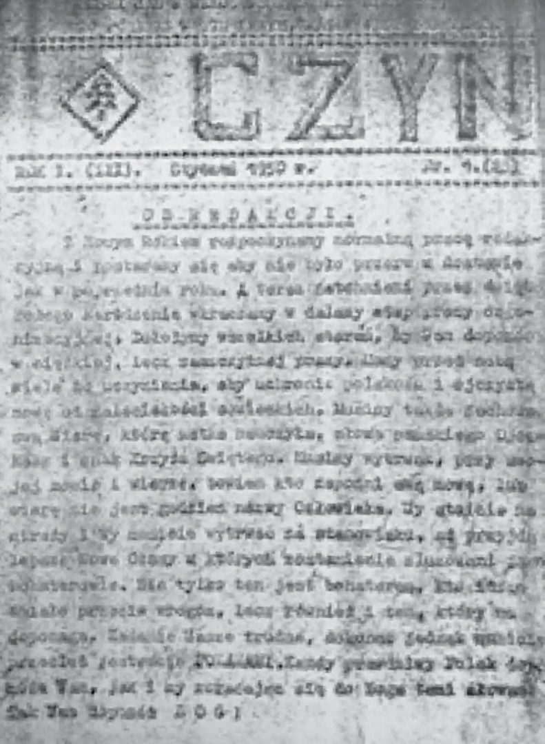 Gazetka CZYN wydawana przez Harcerska Organizacje Podziemna ISKRA