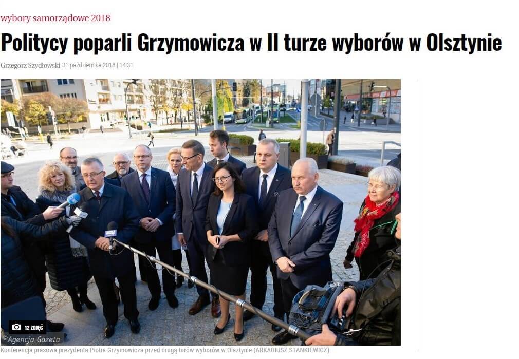 Politycy poparli Grzymowicza II tura wyborów