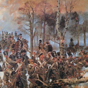 Bitwa o Olszynkę Grochowską 25 lutego 1831 roku – tak największe starcie wojny z Rosją w latach 1830-1831 przedstawił Wojciech Kossak