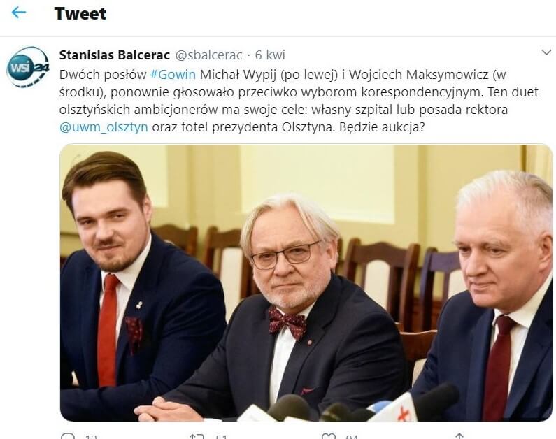 Michał Wypij i Wojciech Maksymowicz przeciwko powszechnemu głosowaniu korespondencyjnemu
