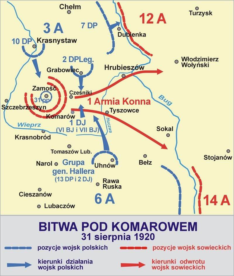 Plan bitwy pod Komarowem