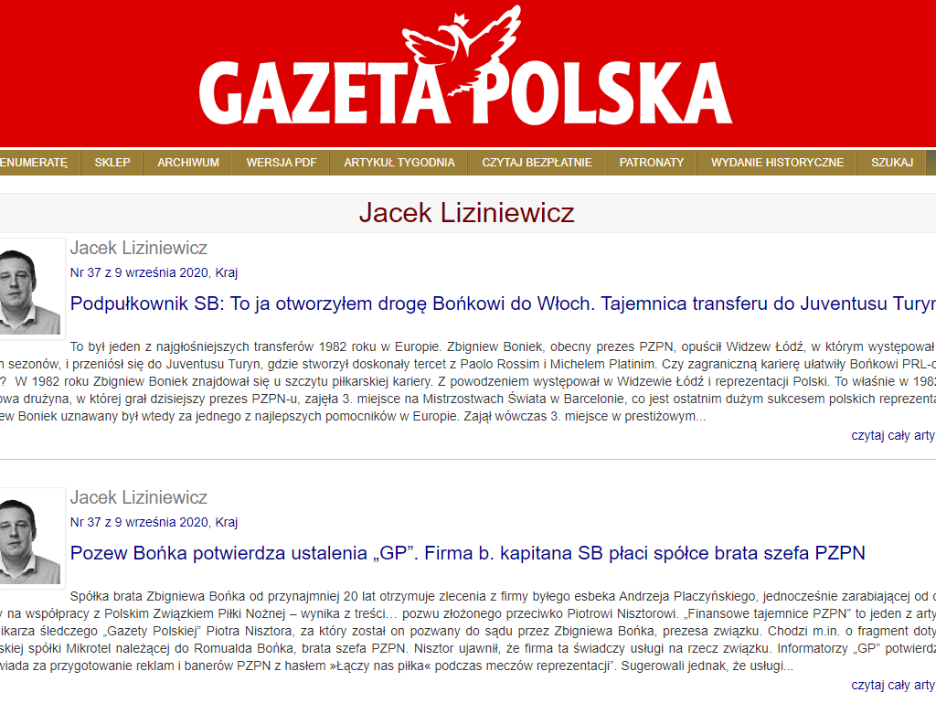 Zestawienie. Źródło: Gazeta Polska